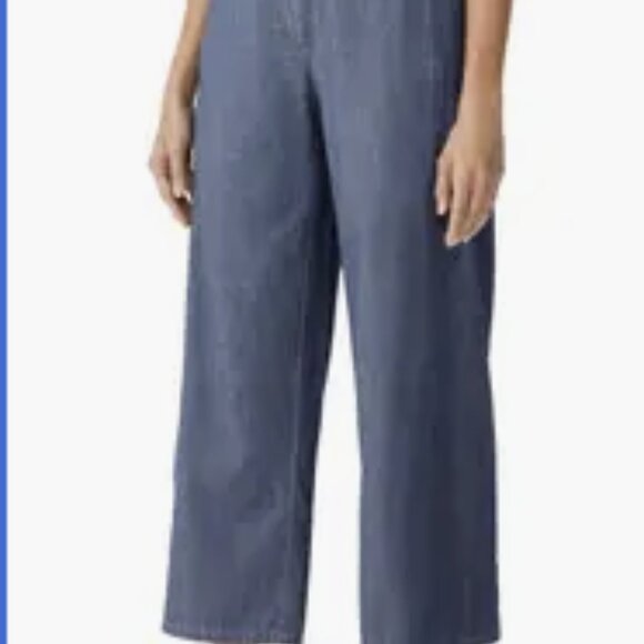 NWT Eileen Fisher Organic Cotton Twill Ankle Wide Leg Pants Size M - Picture 2 of 3